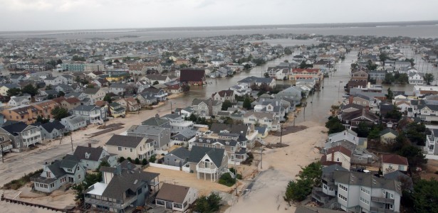 Aerial photos of New Jersey coastline in the aftermath of Hurricane Sandy